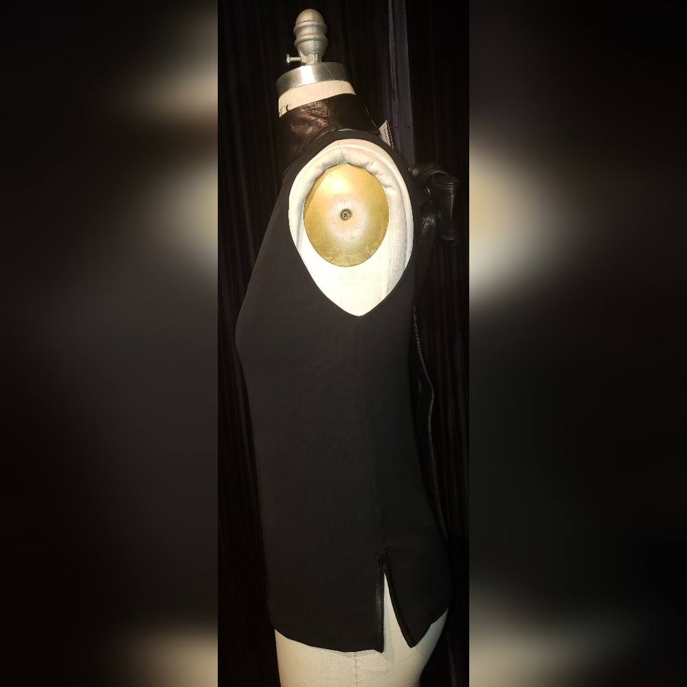 Tom Ford  Gucci 100% viscose 100% lambskin leather Black razor tank top  Bow 40 - Picture 7 of 16